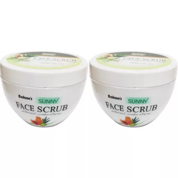 Bakson Sunny Face Scrub with Aloe Vera, Cucumber, Papaya (125g, Pack of 2)