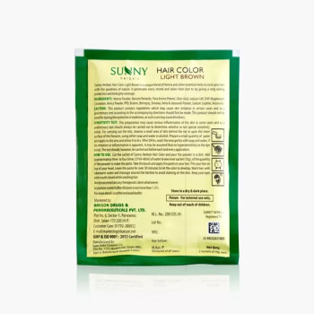Bakson Sunny Hair Color (Light Brown) (20g, Pack of 2)