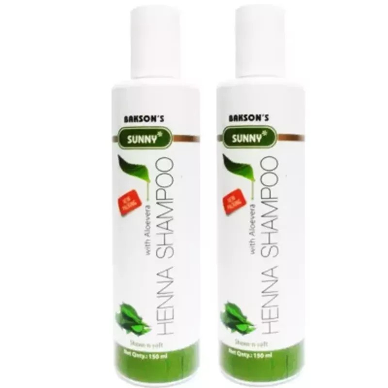 Bakson Sunny Henna Shampoo with Aloe Vera (150ml, Pack of 2)