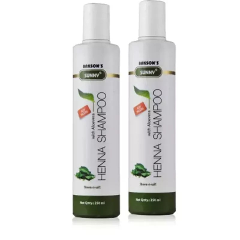 Bakson Sunny Henna Shampoo with Aloe Vera (250ml, Pack of 2)