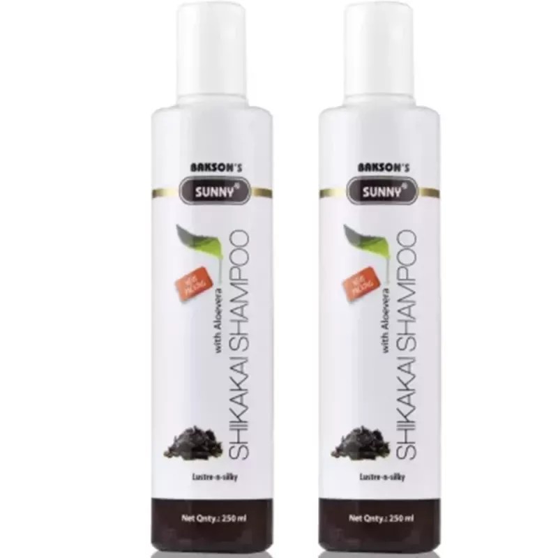 Bakson Sunny Shikakai Shampoo with Aloe Vera (250ml, Pack of 2)
