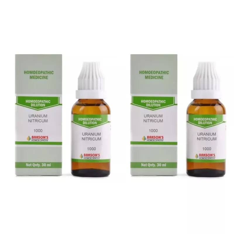 Bakson Uranium Nitricum 1M (1000 CH) (30ml, Pack of 2)