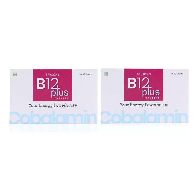 Bakson B12 Plus Tablets (30tab, Pack of 2)