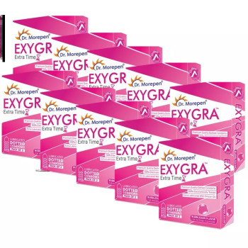 Dr Morepen Exygra Bubblegum Flavoured Condoms (3pcs, Pack of 10)