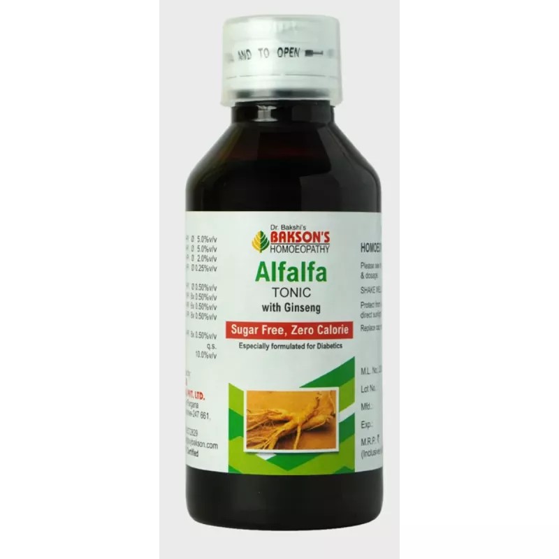 Bakson Alfalfa With Ginseng (Sugar Free) Tonic (115ml)