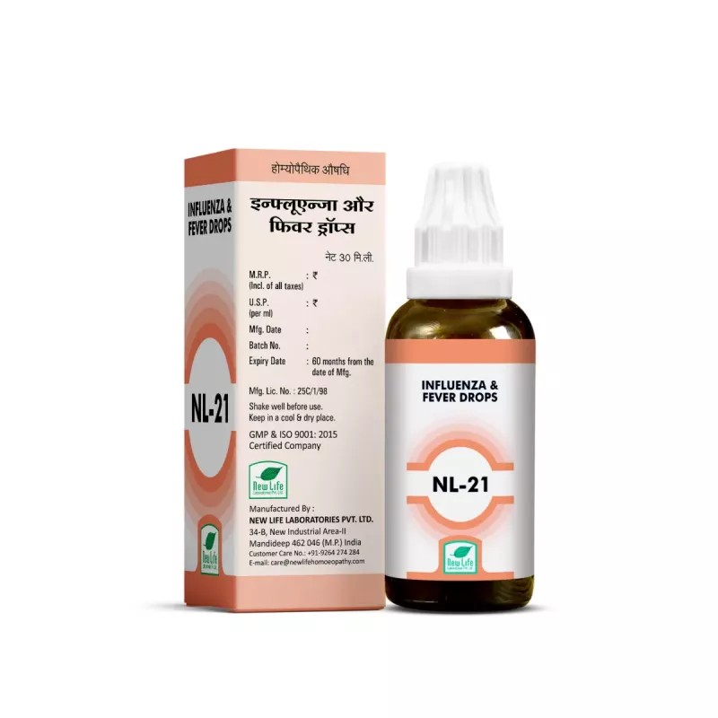 New Life NL-21 Influenza & Fever Drops (30ml)