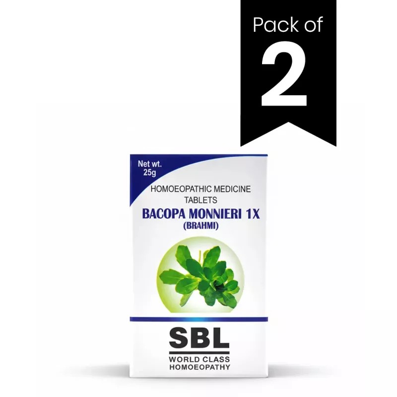 SBL Bacopa Monnieri (Brahmi) 1X (25g, Pack of 2)