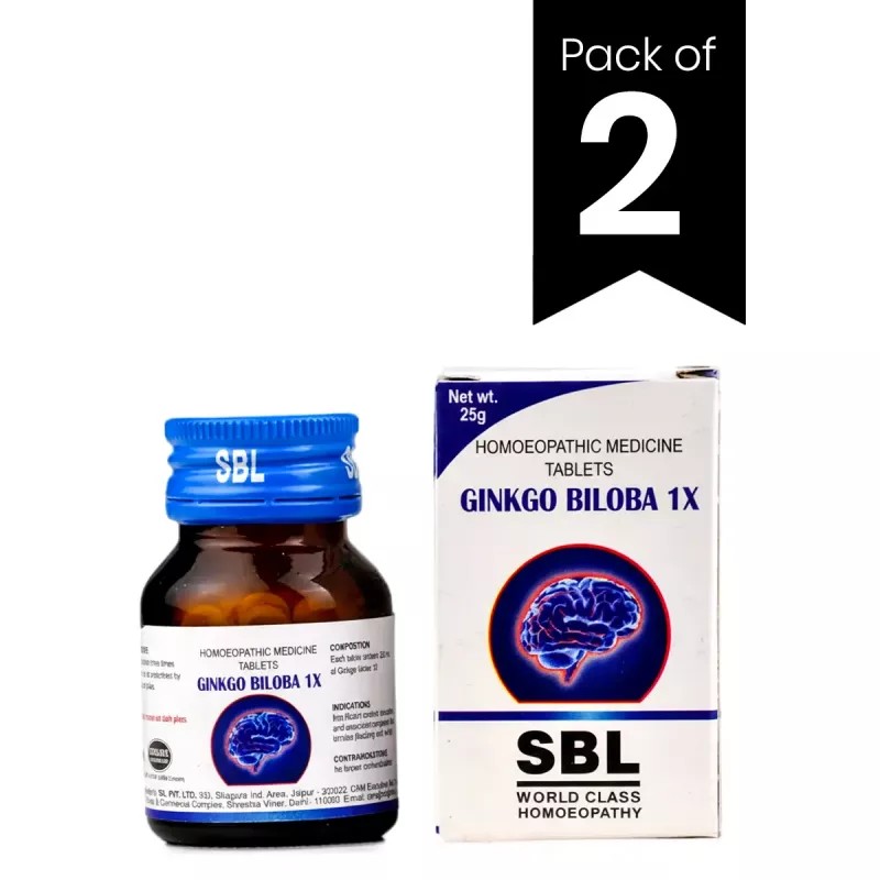 SBL Ginko Biloba 1X (25g, Pack of 2)