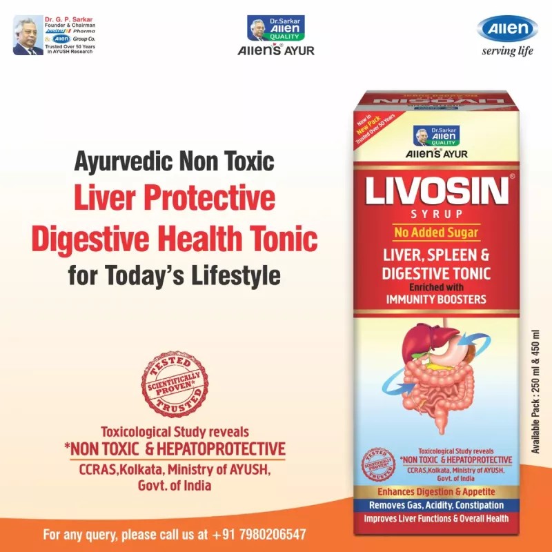 Allen Labs Livosin Syrup - No Added Sugar (250ml)
