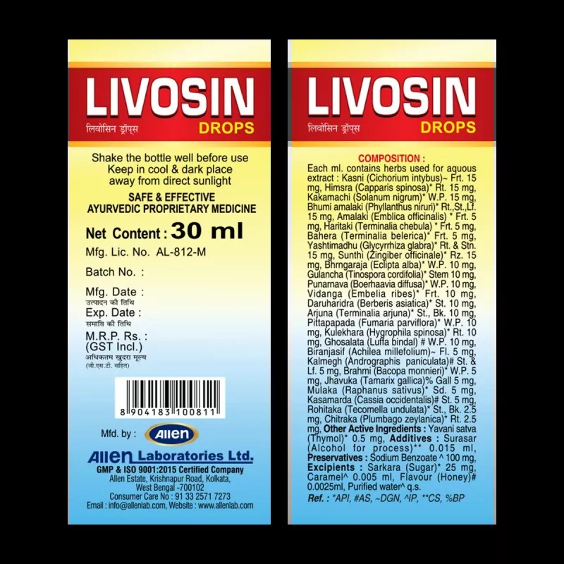 Allen Labs Livosin Drops (30ml, Pack of 2)
