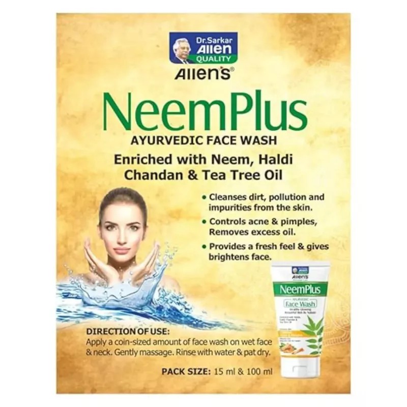 Allen Labs Neem Plus Face Wash (100ml, Pack of 2)