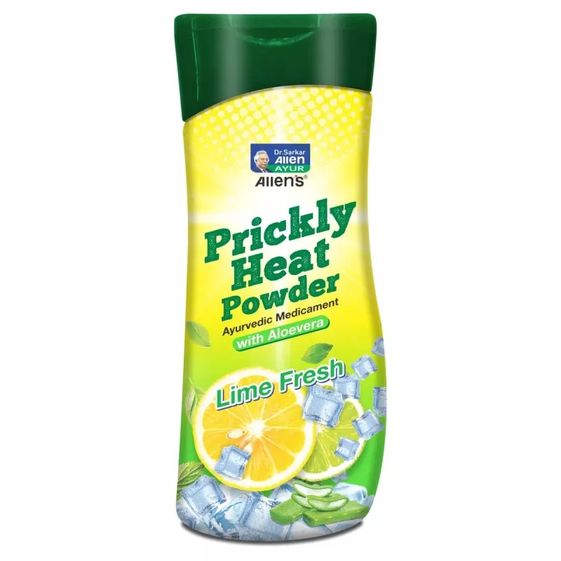 Allen Labs Prickly Heat Powder With Aloevera Lime Fresh (150g, Pack of 2)