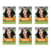 Nisha Creme Hair Color 1.0 Natural Black (40g, Pack of 6)