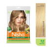 Nisha Creme Hair Color 8.0 Light Blonde (Pouch Pack) (Colorant 20g + Developer 20ml) (40g, Pack of 6)