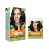 Nisha Creme Hair Color 1.0 Natural Black Combo (Developer 60ml, Colorant Tube 60gm, Conditioner 6ml (Box) + 40gm Pouch) (1Pack)