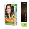 Nisha Creme Hair Color 3.0 Dark Brown Combo (Developer 60ml, Colorant Tube 60gm, Conditioner 6ml (Box) + 40gm Pouch) (1Pack)