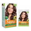 Nisha Creme Hair Color 3.5 Chocolate Brown Combo (Developer 60ml, Colorant Tube 60gm, Conditioner 6ml (Box) + 40gm Pouch) (1Pack)