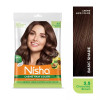 Nisha Creme Hair Color 3.5 Chocolate Brown Combo (Developer 60ml, Colorant Tube 60gm, Conditioner 6ml (Box) + 40gm Pouch) (1Pack)