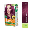 Nisha Creme Hair Color Wine Burgundy Combo (Developer 60ml, Colorant Tube 60gm, Conditioner 6ml (Box) + 40gm Pouch) (1Pack)