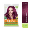 Nisha Creme Hair Color Wine Burgundy Combo (Developer 60ml, Colorant Tube 60gm, Conditioner 6ml (Box) + 40gm Pouch) (1Pack)