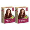 Nisha Henna Based Hair Color Red Brown Powder (90g, Pack of 2)