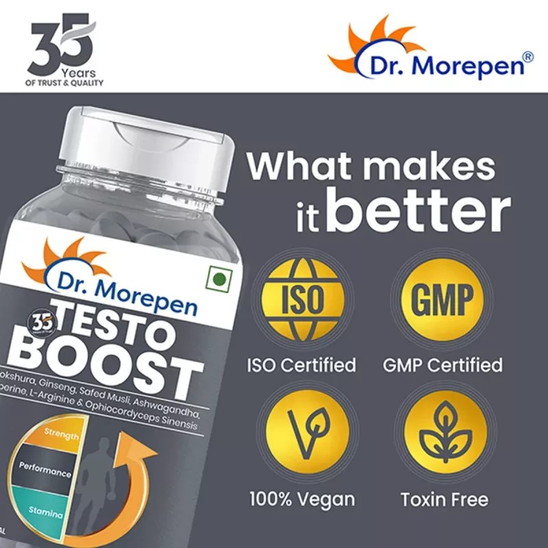Dr Morepen Gokshura And Testo Boost Tablets For Men (60tab, Pack of 2)