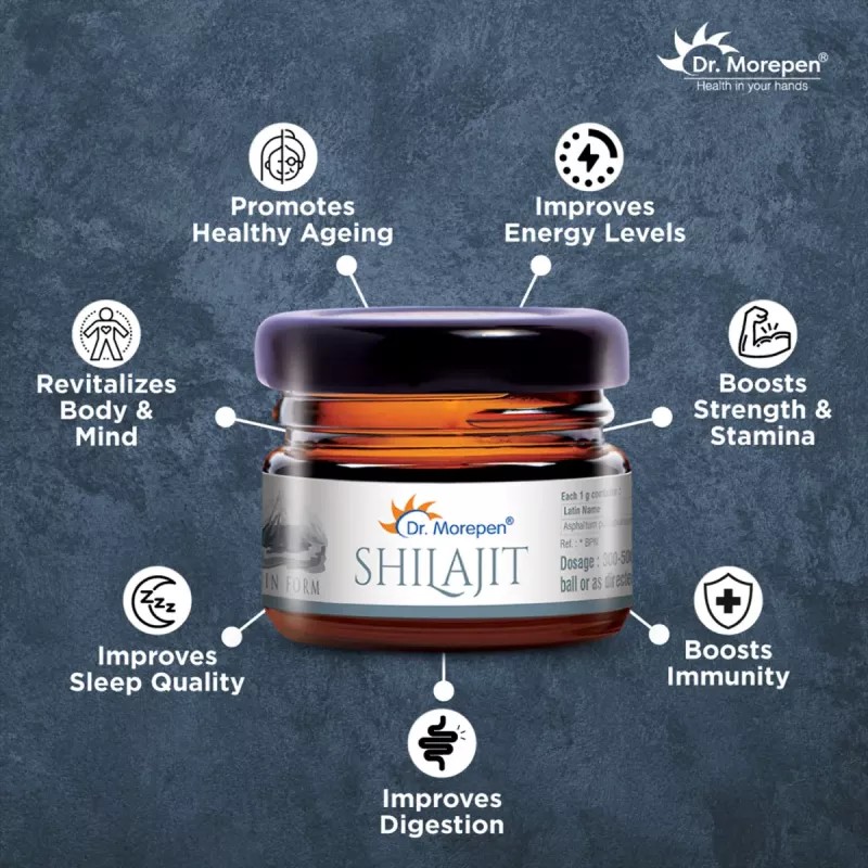 Dr Morepen Natural & Pure Shilajit Resin (15g, Pack of 2)