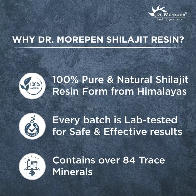 Dr Morepen Natural & Pure Shilajit Resin (15g, Pack of 2)