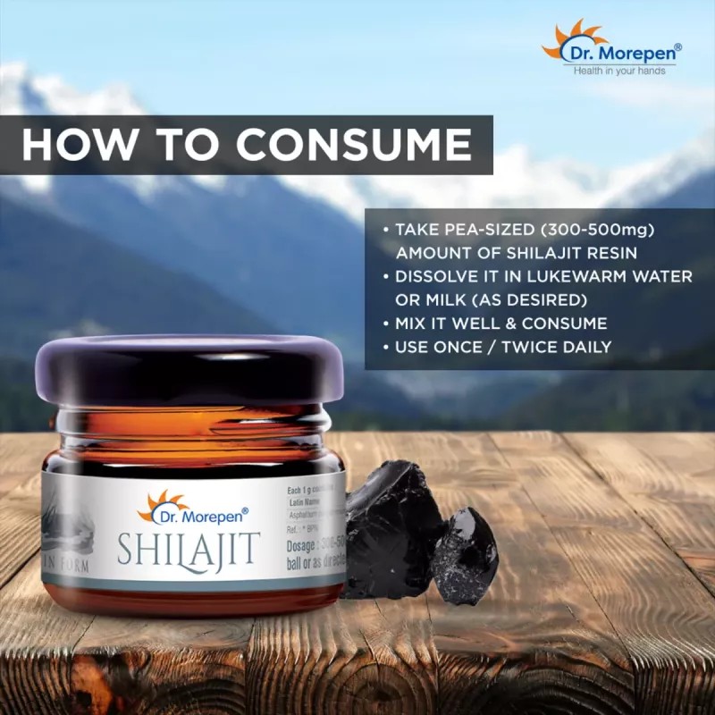 Dr Morepen Natural & Pure Shilajit Resin (15g, Pack of 2)