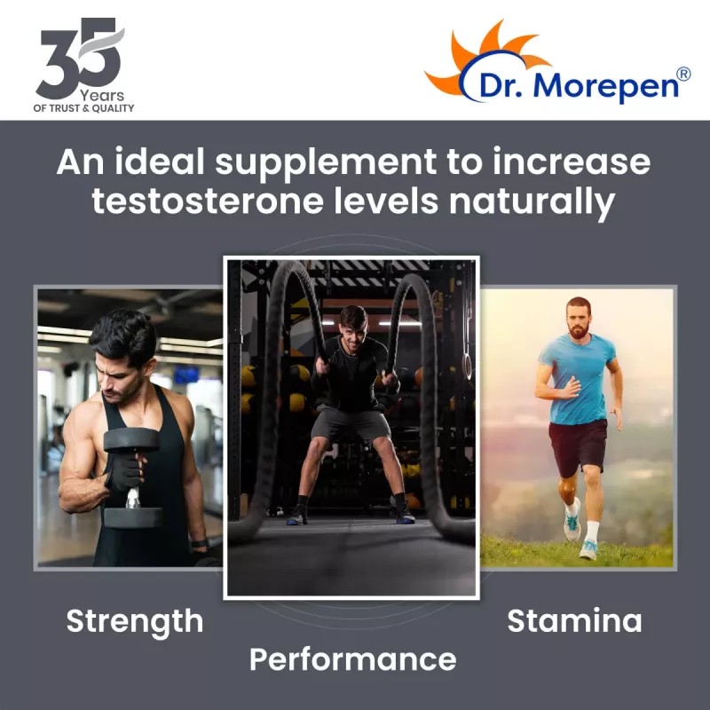 Dr Morepen Testo Boost Tablets For Men (60tab, Pack of 2)