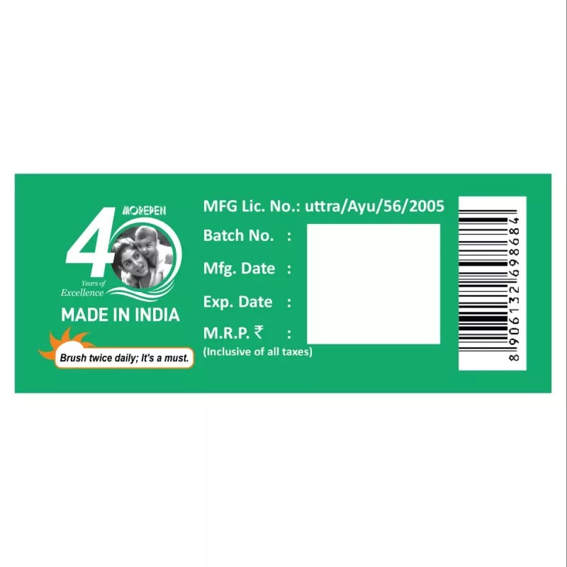 Dr Morepen Active Smile Herbal Toothpaste (100g, Pack of 2)