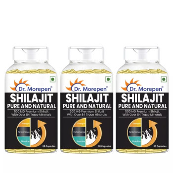 Dr Morepen Shilajit Capsules (60caps, Pack of 3)