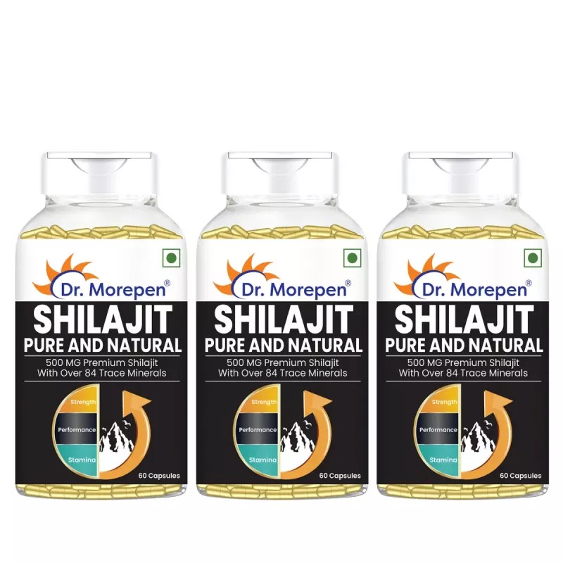Dr Morepen Shilajit Capsules (60caps, Pack of 3)
