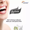 Dr Morepen Active Smile Charcoal Toothpaste With Free Bamboo Brush (100g, Pack of 6)