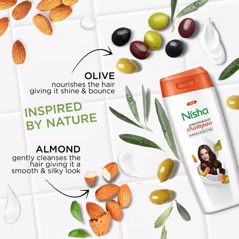 Nisha Almond & Olive Actives Shampoo (75ml, Pack of 6)