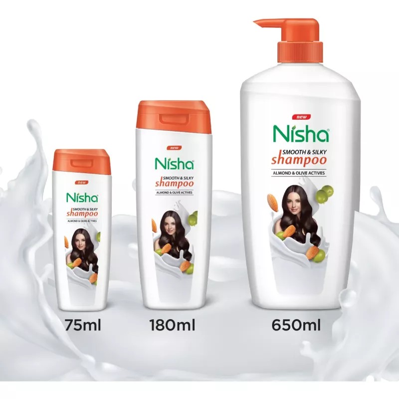 Nisha Almond & Olive Actives Shampoo (75ml, Pack of 6)