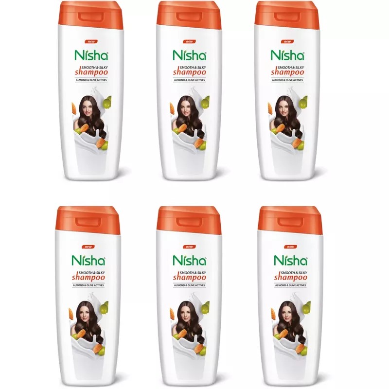 Nisha Almond & Olive Actives Shampoo (75ml, Pack of 6)