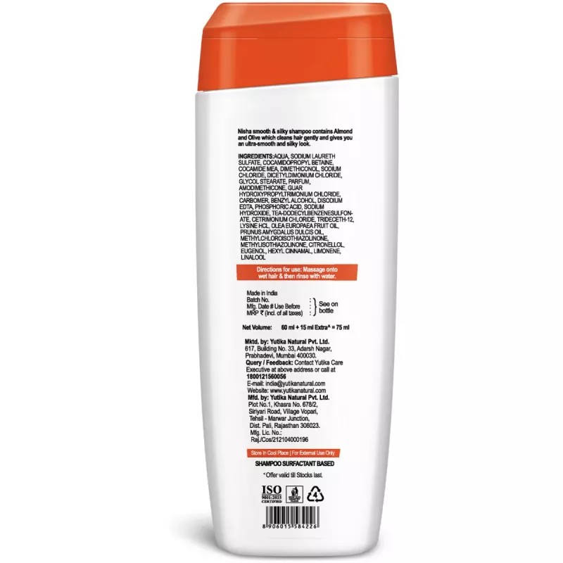 Nisha Almond & Olive Actives Shampoo (75ml, Pack of 6)