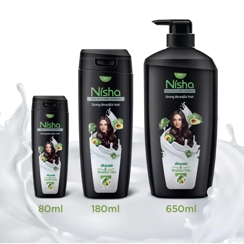 Nisha Avocado & Brahmi Oils Shampoo (180ml, Pack of 2)