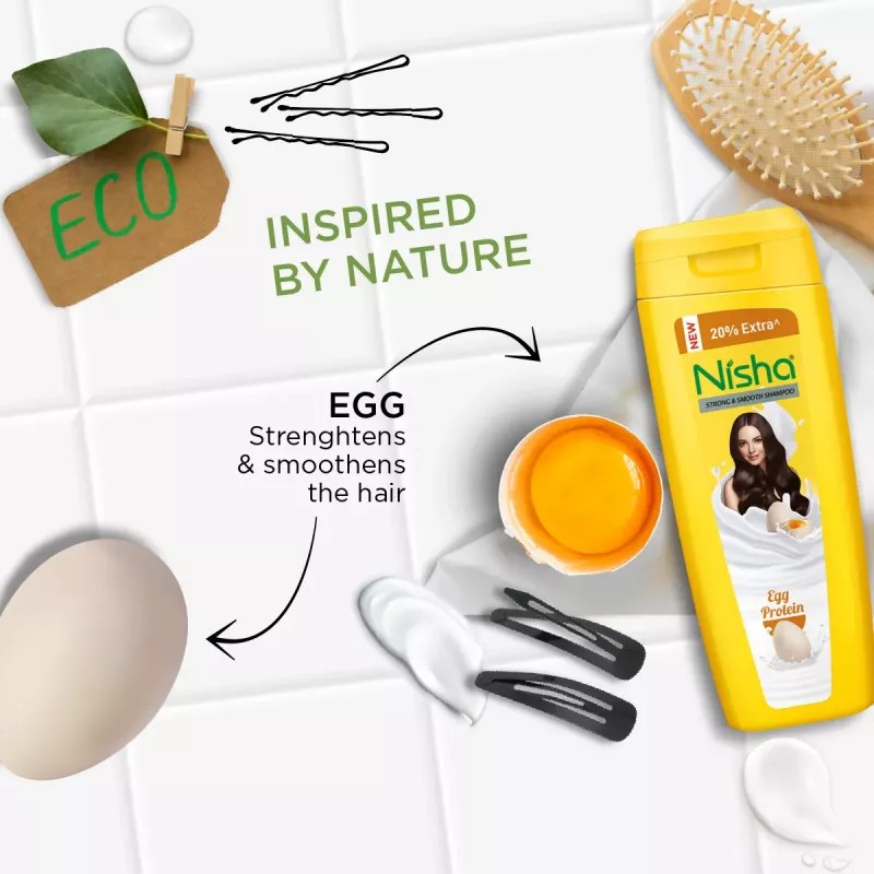 Nisha Egg Protein Shampoo (180ml, Pack of 2)