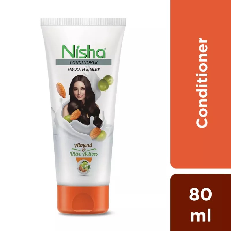 Nisha Almond & Olive Actives Conditioner (Tube) (80ml, Pack of 2)