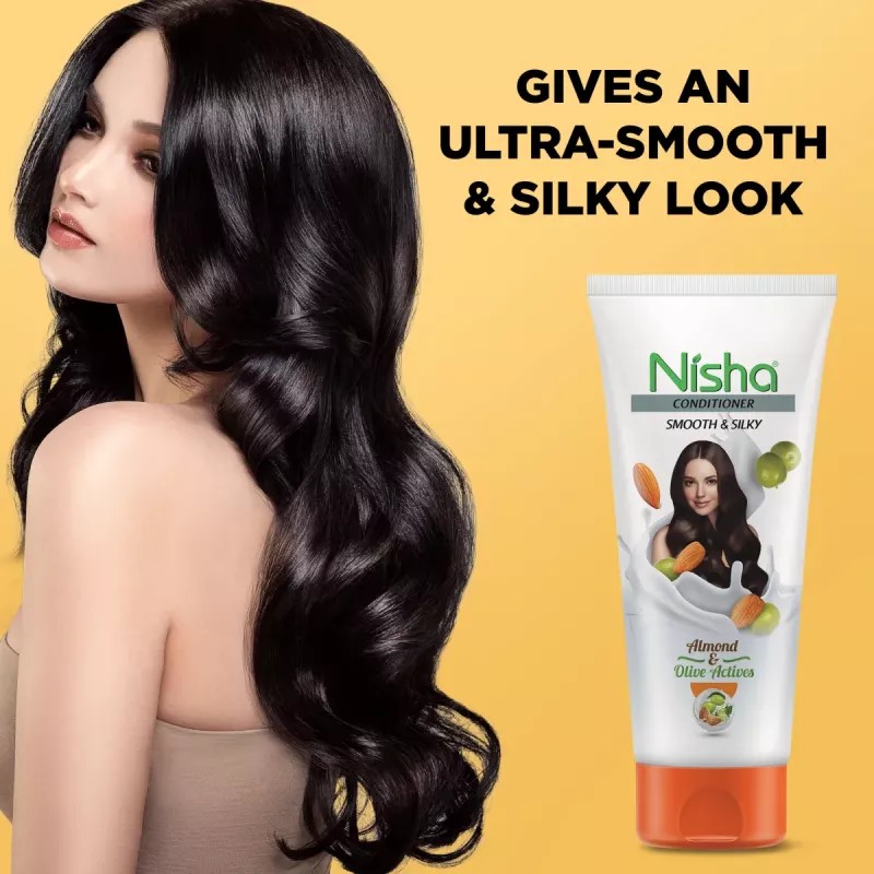 Nisha Almond & Olive Actives Conditioner (Tube) (80ml, Pack of 2)