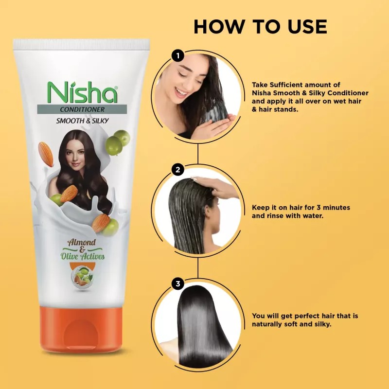 Nisha Almond & Olive Actives Conditioner (Tube) (180ml)