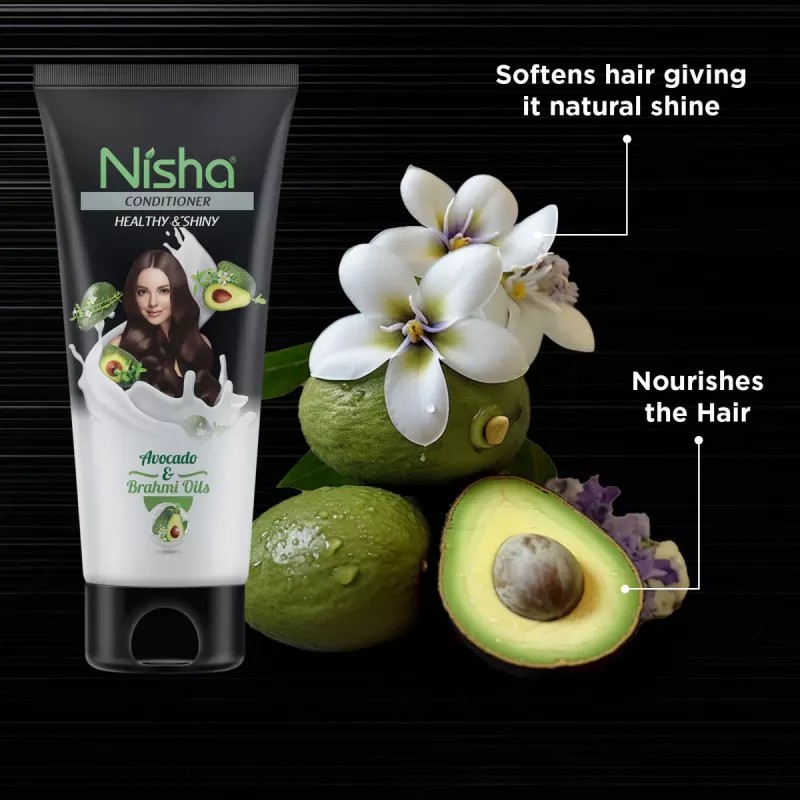 Nisha Avocado & Brahmi Oils Conditioner (Tube) (80ml, Pack of 2)