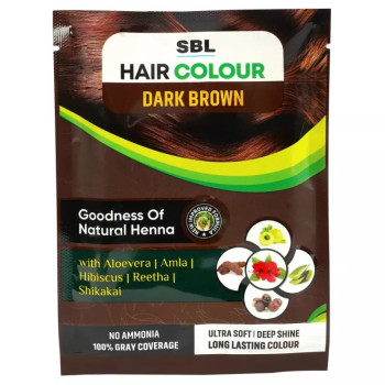 SBL Hair Colour Dark Brown (Each 12 Sachets) (16g, Pack of 2)