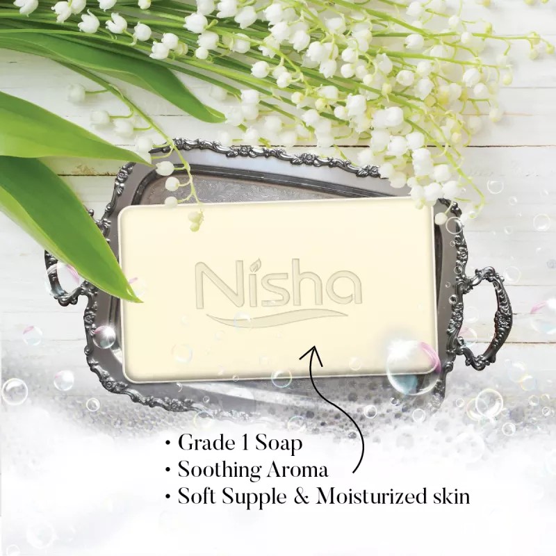 Nisha Luxury Soap Lily of The Valley (100g, Pack of 6)