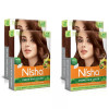 Nisha Creme Hair Color 4.0 Natural Brown (Colorant 20g + Developer 20ml) (1Pack, Pack of 4)