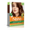 Nisha Creme Hair Color 4.0 Natural Brown (Colorant 20g + Developer 20ml) (1Pack, Pack of 4)