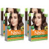 Nisha Creme Hair Color 3.0 Dark Brown (Colorant 20g + Developer 20ml) (1Pack, Pack of 4)