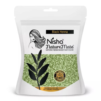 Nisha Mate Nature Henna Based Hair Color Black (45g, Pack of 5)